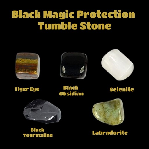 Black Magic for Protection Tumble Stone Kit
